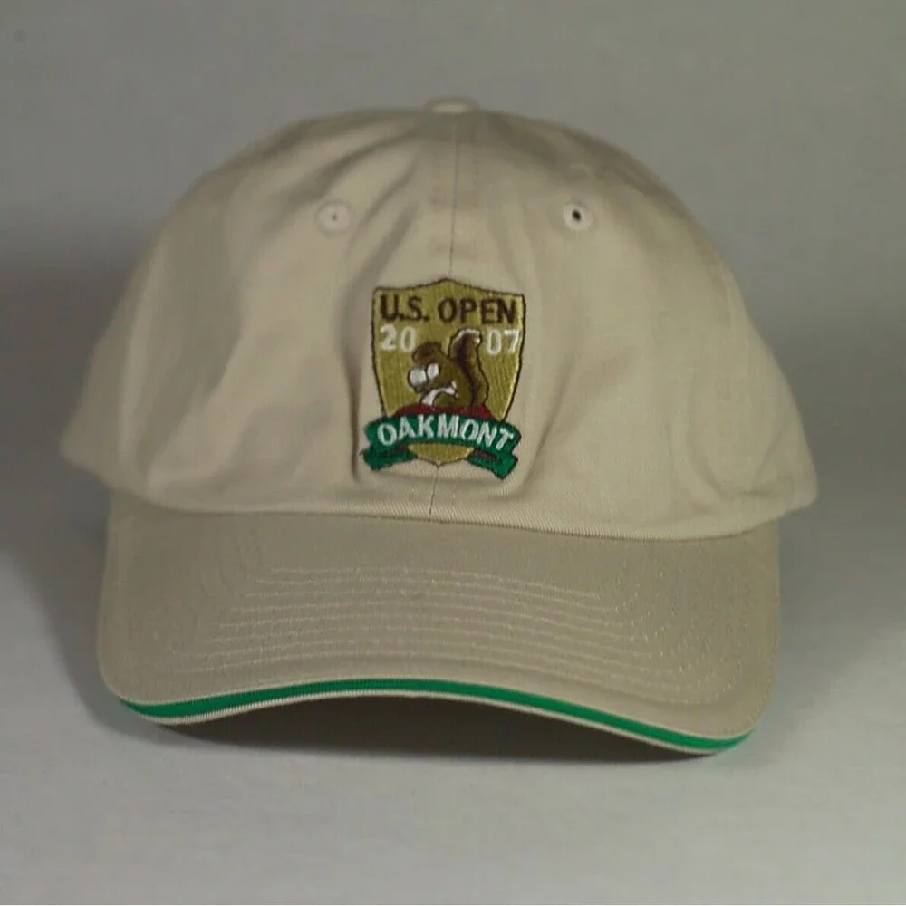 US Open Oakmont 2007 Golf Khaki Baseball Cap Hat Adjustable
